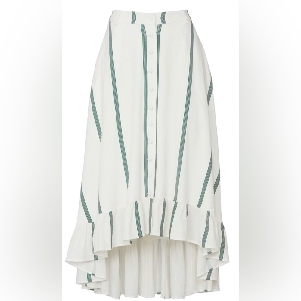 SANCIA The Basia A-Line Skirt with Green Stripes